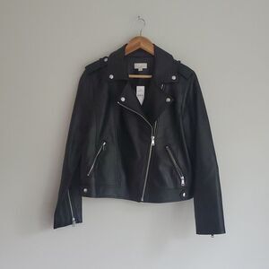 Loft NWT Pebble Faux Leather Jacket Size Medium